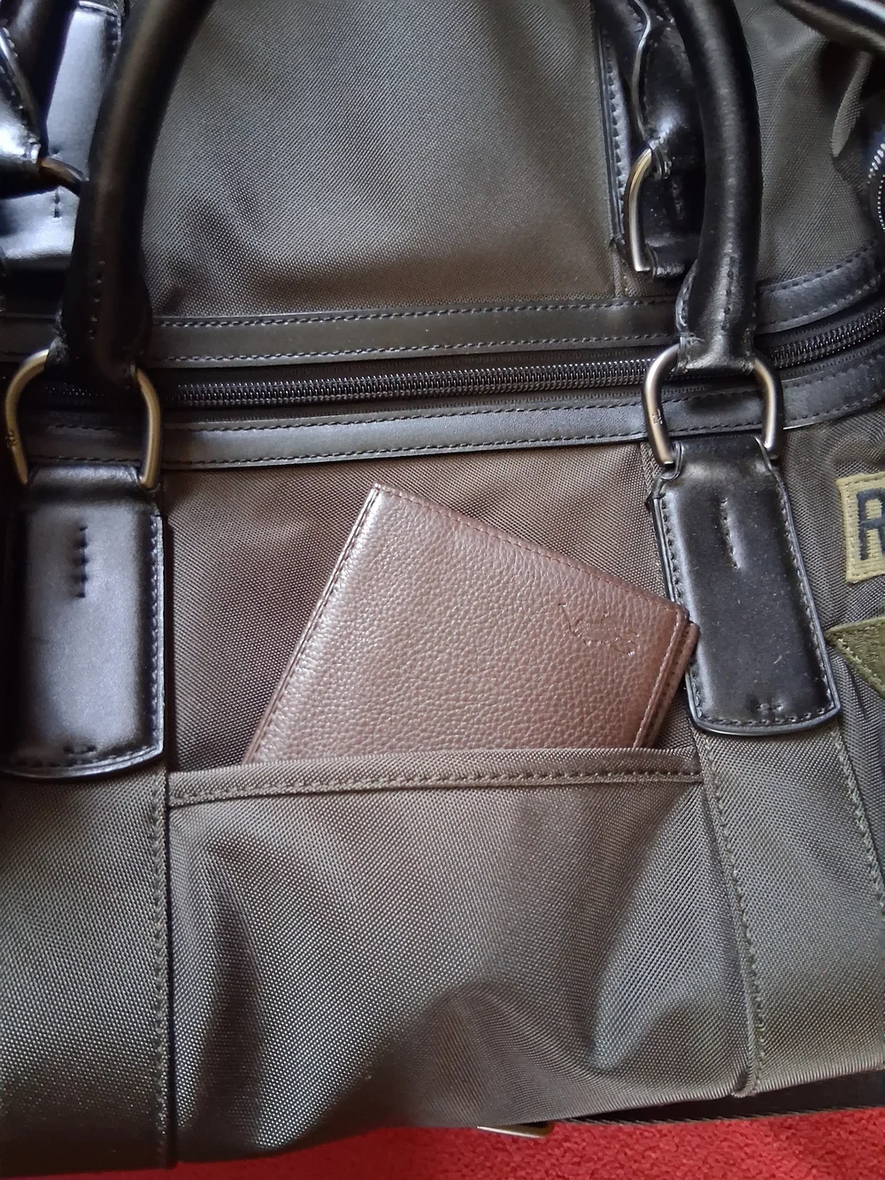 Polo by Ralph Lauren Olive Green & Black Backpack And Duffle Bag